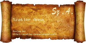 Szatler Anna névjegykártya